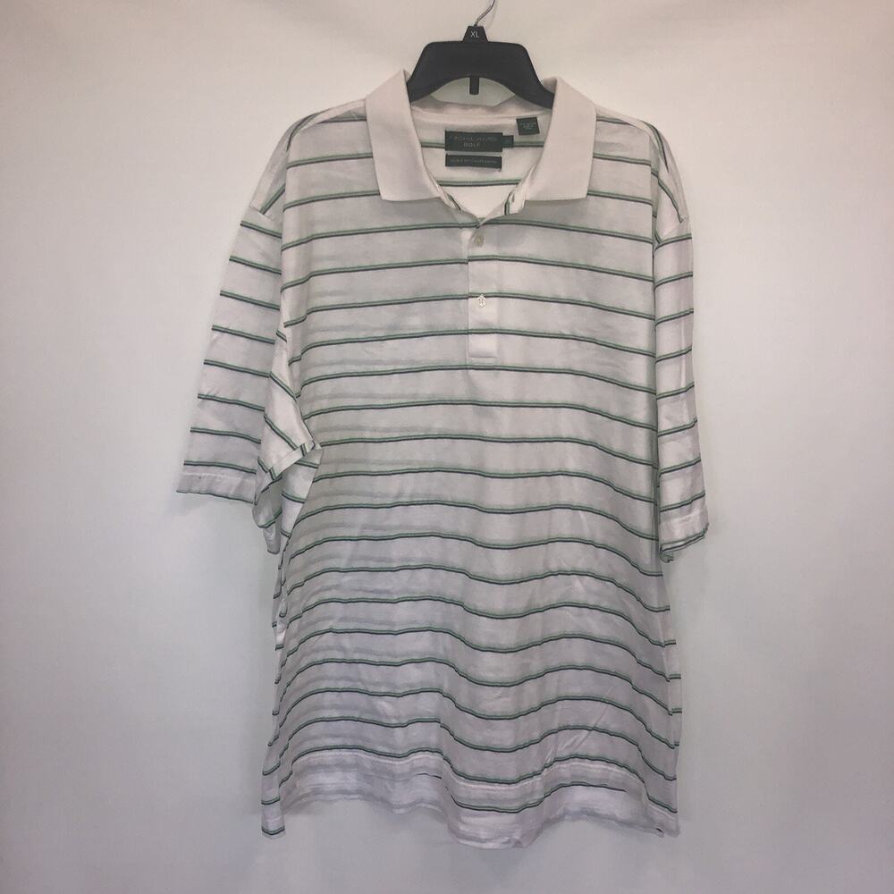 Nicholas Golf Button Up Adult XXL Mens Multicolor Short Sleeve 100% Cotton Polo